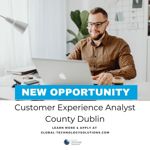 Man applying for Jobs in Dublin on laptop.