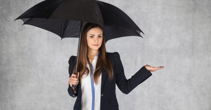 Some one with an umbrella