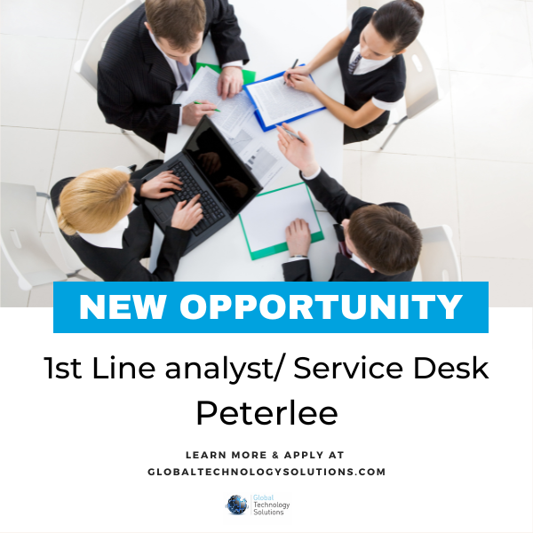 1st Line Analyst Job in Peterlee