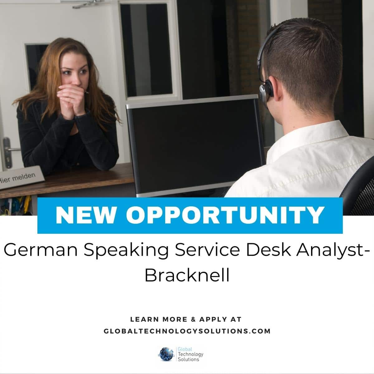 A German Speaking Service Desk Analyst in Bracknell.