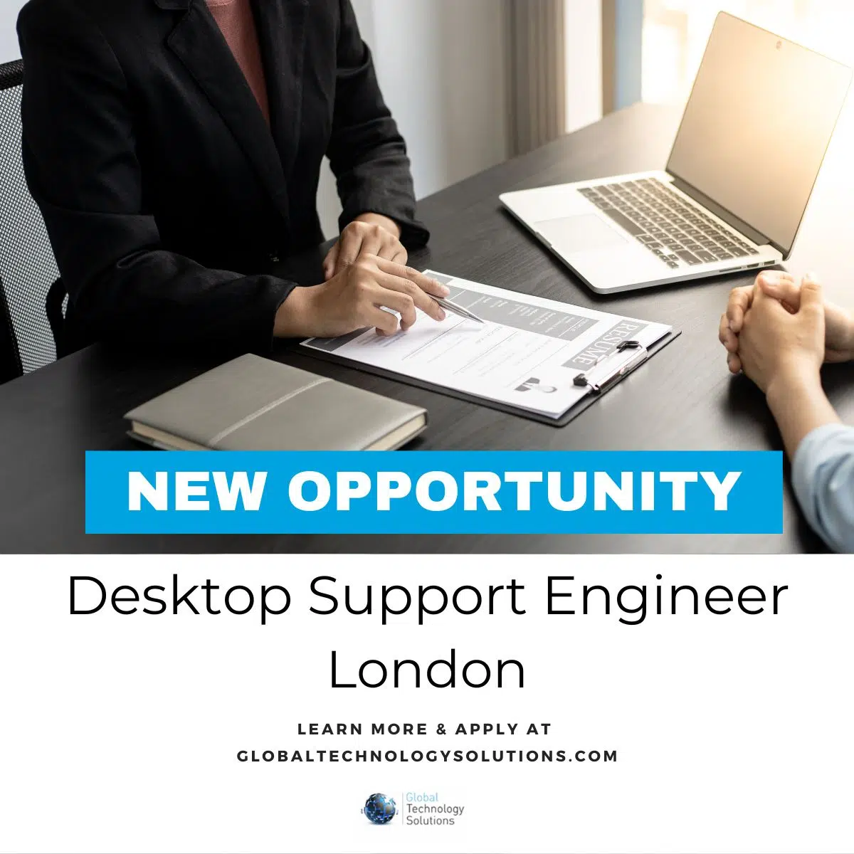 GTS IT Contract Jobs London, working as a Desktop Support Engineer.